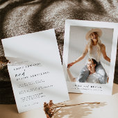 Moderne Minimalistische Foto Hochzeitseinladung Einladung