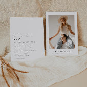 Moderne Minimalistische Foto Hochzeitseinladung Einladung