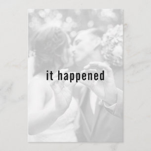 Moderne Minimalistische Foto Hochzeitsempfang Einladung