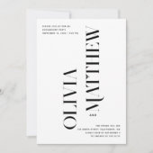 Moderne minimalistische Foto Hochzeitsfeier Einladung (Vorderseite)