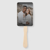 Moderne Minimalistische Foto-Hochzeitsprogramme Fächer (Vorderseite)