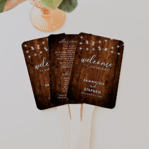 Moderne Minimalistische Foto-Hochzeitsprogramme Fächer