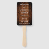 Moderne Minimalistische Foto-Hochzeitsprogramme Fächer (Rückseite)