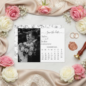 Moderne Minimalistische Foto-Kalender-Save-the-Dat