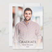 Moderne Minimalistische Foto-Klasse 2025 Abschluss Einladung (Vorderseite)