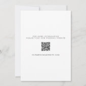 Moderne minimalistische Foto-Overlay-QR-Code-Hochz Save The Date (Rückseite)