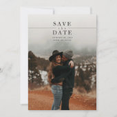 Moderne Minimalistische Foto-QR-Code-Hochzeit Save The Date (Vorderseite)