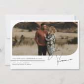 Moderne Minimalistische Foto Save the Date Card (Vorderseite)