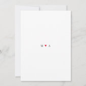 Moderne Minimalistische Foto Save the Date Card (Rückseite)