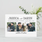 Moderne Minimalistische Foto Save the Date Card (Stehend Vorderseite)