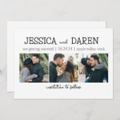 Moderne Minimalistische Foto Save the Date Card (Vorne/Hinten)