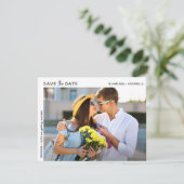 Moderne Minimalistische Foto Save the Date Card (Stehend Vorderseite)