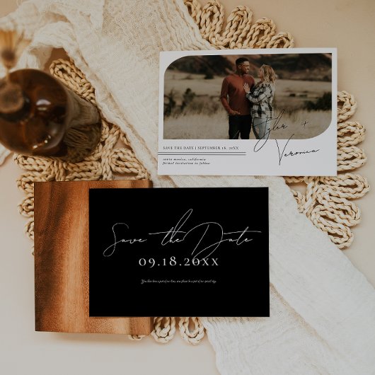 Moderne Minimalistische Foto Save the Date Card
