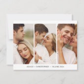 Moderne Minimalistische Foto Save the Date Card (Vorderseite)