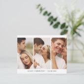 Moderne Minimalistische Foto Save the Date Card (Stehend Vorderseite)