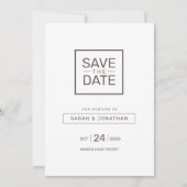 Moderne Minimalistische Foto Save the Date Card Einladung (Vorderseite)