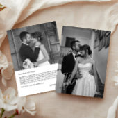 Moderne Minimalistische Foto-Script-Hochzeit Dankeskarte