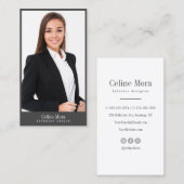 Moderne Minimalistische Foto-Typografie-Visitenkar Visitenkarte (Vorne/Hinten)