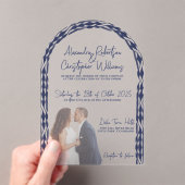 Moderne Minimalistische Foto- und Sleek-Script-Hoc Acryleinladungen (Insitu (Handheld))