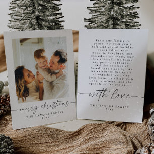 Moderne Minimalistische Foto-Weihnachtskarte Einladung