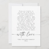 Moderne Minimalistische Foto-Weihnachtskarte Einladung (Rückseite)