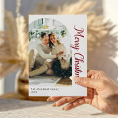 Moderne Minimalistische Foto Weihnachtskarte Feiertagskarte