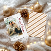 Moderne Minimalistische Foto Weihnachtskarte Feiertagskarte