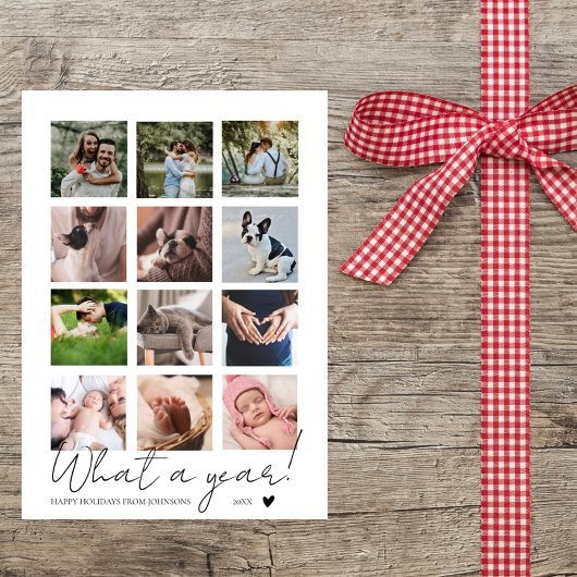 Moderne Minimalistische FotoCollage Feiertagskarte