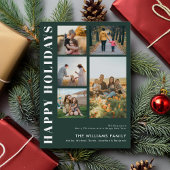 Moderne Minimalistische FotoCollage Feiertagskarte