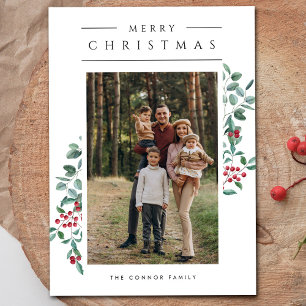 Moderne Minimalistische Fotocollage Frohe Weihnach Karte