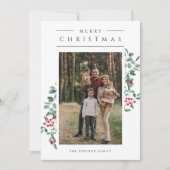 Moderne Minimalistische Fotocollage Frohe Weihnach Karte (Vorderseite)