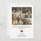 Moderne Minimalistische Fotocollage Frohe Weihnach Karte (Rückseite)