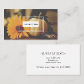 moderne minimalistische Fotografie Visitenkarte (Vorne/Hinten)