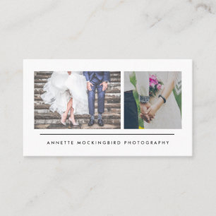 Moderne Minimalistische Fotografie Zwei Fotos Visitenkarte