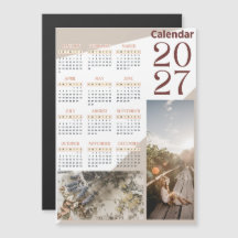 Moderne Minimalistische Fotokalender 2027, Benutze