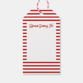 Moderne Minimalistische Freude Weihnachten Geschenkanhänger (Rückseite)