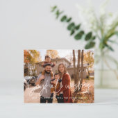 Moderne minimalistische Freude wünscht Holiday Fot Postkarte (Stehend Vorderseite)