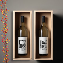 Moderne Minimalistische Freundschaften Weinetikett