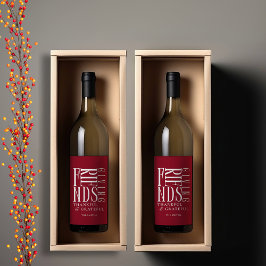 Moderne Minimalistische Freundschaften Weinetikett