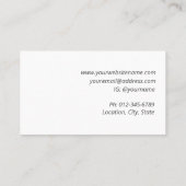 Moderne Minimalistische Friseur-Stylist-Visitenkar Visitenkarte (Rückseite)