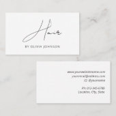 Moderne Minimalistische Friseur-Stylist-Visitenkar Visitenkarte (Vorne/Hinten)