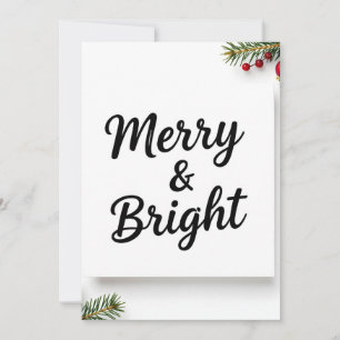 Moderne minimalistische frohe und helle Schrift Fo Feiertagskarte