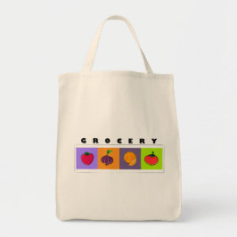 Moderne Minimalistische Früchte- und Gemüse-Illust Tragetasche