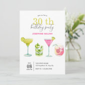 Moderne minimalistische Fruchtsaftgetränke Geburts Einladung (Stehend Vorderseite)