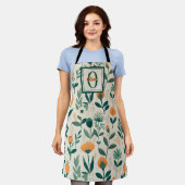 Moderne Minimalistische Frühlingsblumen Schürze (Getragen)