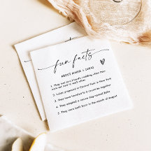 Moderne Minimalistische Fun Facts Wedding