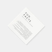 Moderne Minimalistische Fun-Fakten Hochzeiten von  Serviette (Ecke)