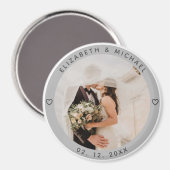 Moderne Minimalistische Gastgeschenk Hochzeit des Magnet (Vorderseite/Rückseite)