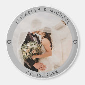 Moderne Minimalistische Gastgeschenk Hochzeit des Magnet (Vorne)