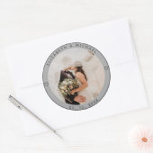 Moderne Minimalistische Gastgeschenk Hochzeit des  Runder Aufkleber (Umschlag)